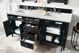 Brittany 72" Double Vanity, Black Onyx w/ 3 CM Eternal Jasmine Pearl Silestone Top w/FreePower Wireless Charger