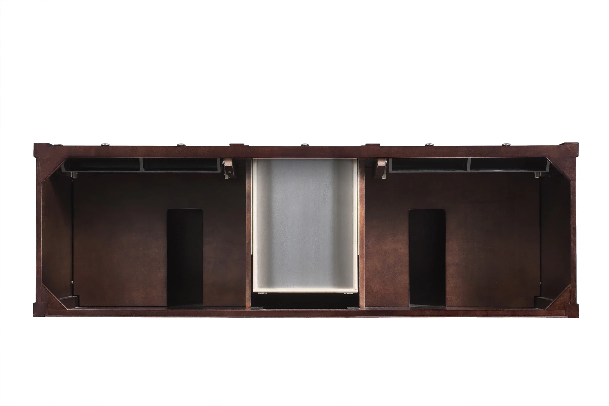Brittany 72" Double Vanity, Burnished Mahogany w/ 3 CM Charcoal Soapstone Silestone Top
