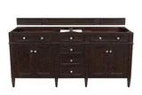Brittany 72" Double Vanity Cabinet, Burnished Mahogany