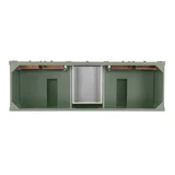 Brittany 72" Double Vanity Cabinet, Smokey Celadon