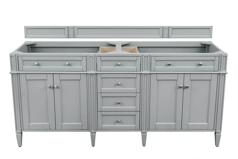 Brittany 72" Double Vanity Cabinet, Urban Gray