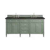 Brittany 72" Double Vanity, Smokey Celadon, w/ 3 CM Phantome Eclos Top