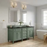 Brittany 72" Double Vanity, Smokey Celadon, w/ 3 CM Phantome Eclos Top