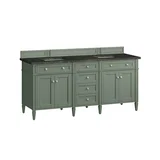 Brittany 72" Double Vanity, Smokey Celadon, w/ 3 CM Phantome Eclos Top