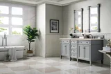 Brittany 72" Double Vanity, Urban Gray w/ 3 CM Eternal Marfil Silestone Top