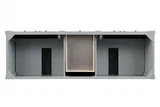 Brittany 72" Double Vanity, Urban Gray w/ 3 CM Eternal Marfil Silestone Top