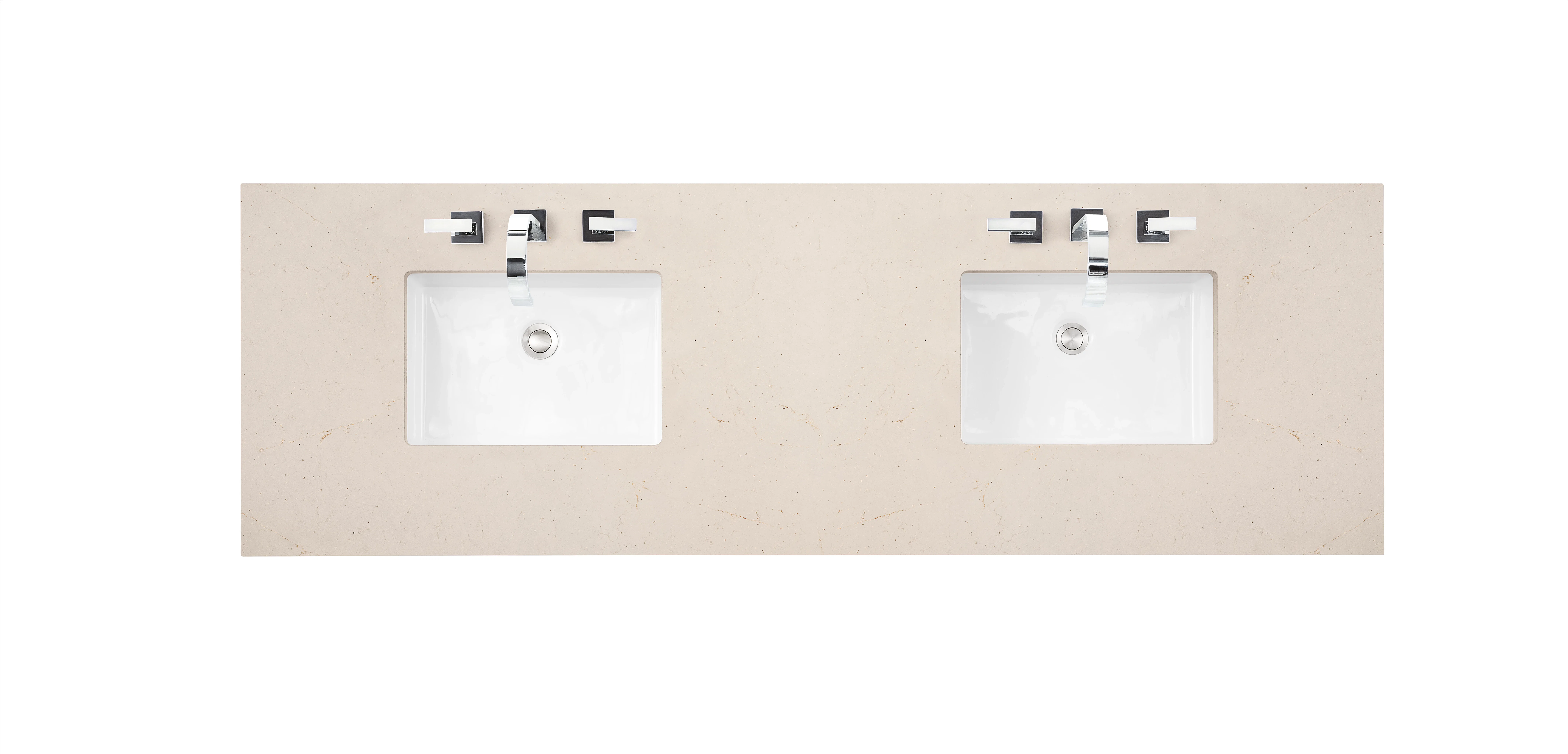 Brittany 72" Double Vanity, Urban Gray w/ 3 CM Eternal Marfil Silestone Top