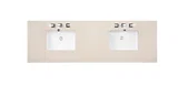 Brittany 72" Double Vanity, Urban Gray w/ 3 CM Eternal Marfil Silestone Top