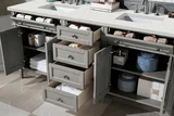 Brittany 72" Double Vanity, Urban Gray w/ 3 CM Lime Delight Silestone Top