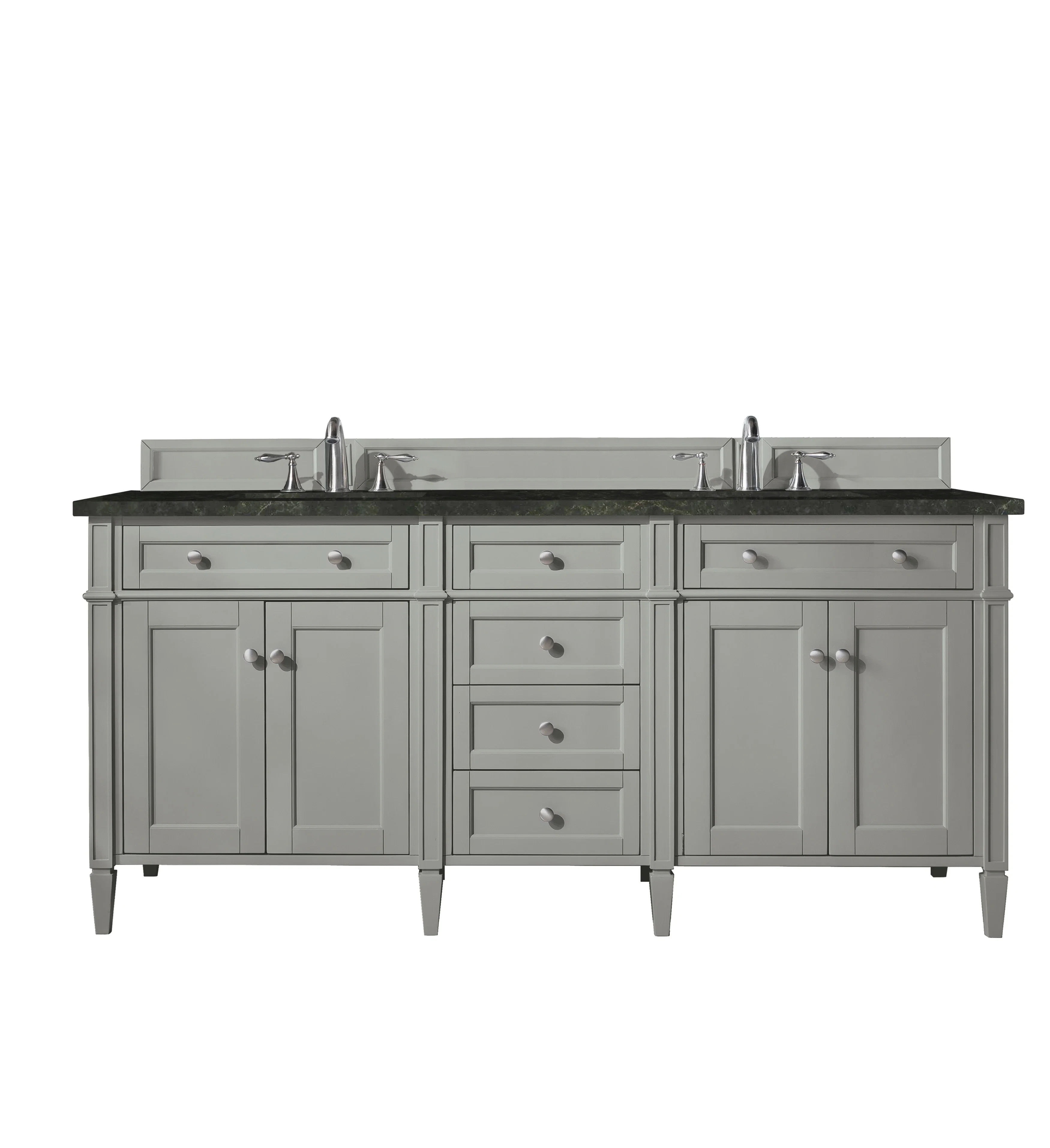Brittany 72" Double Vanity, Urban Gray, w/ 3 CM Phantome Eclos Top