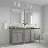 Brittany 72" Double Vanity, Urban Gray, w/ 3 CM Phantome Eclos Top