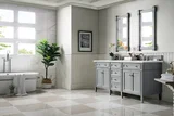 Brittany 72" Double Vanity, Urban Gray w/ 3 CM Ethereal Noctis Silestone Top w/FreePower Wireless Charger