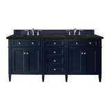 Brittany 72" Double Vanity, Victory Blue, w/ 3 CM Phantome Eclos Top