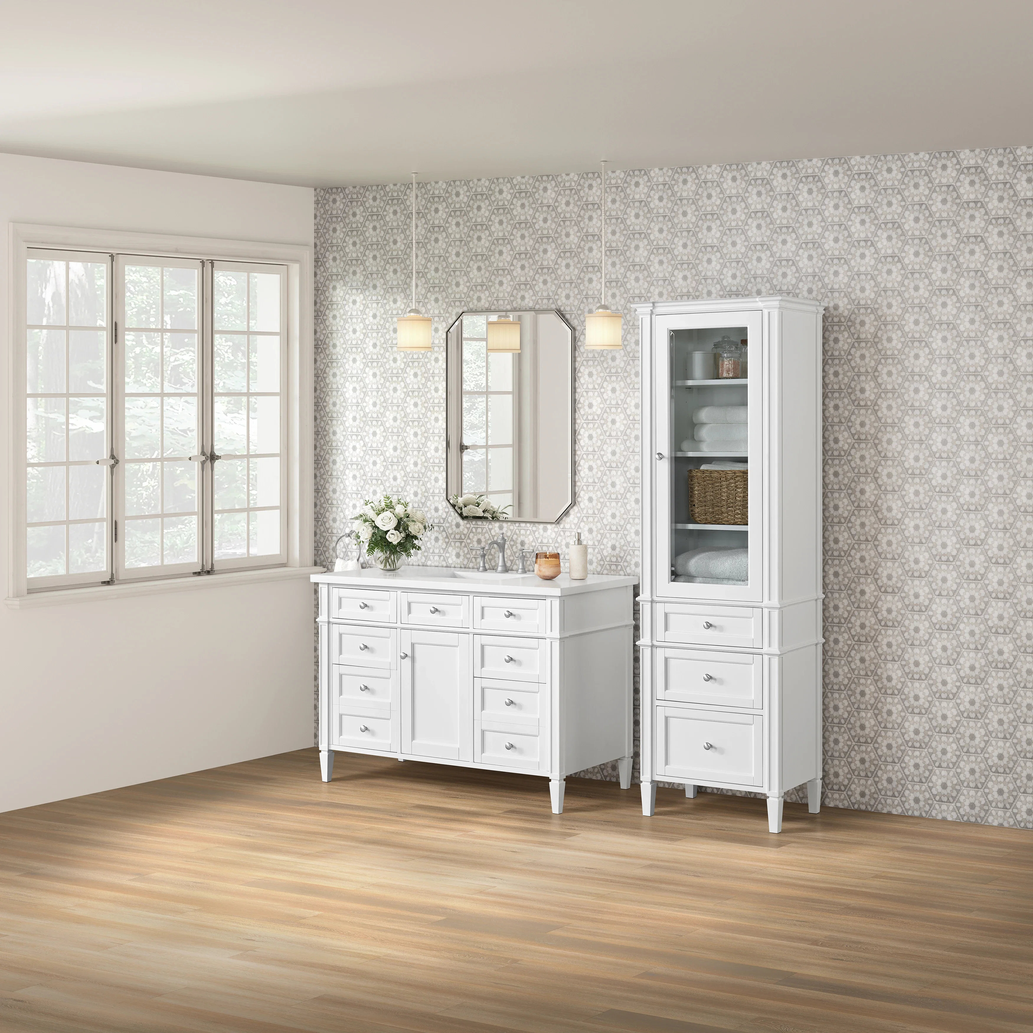 Brittany Linen Cabinet, Bright White