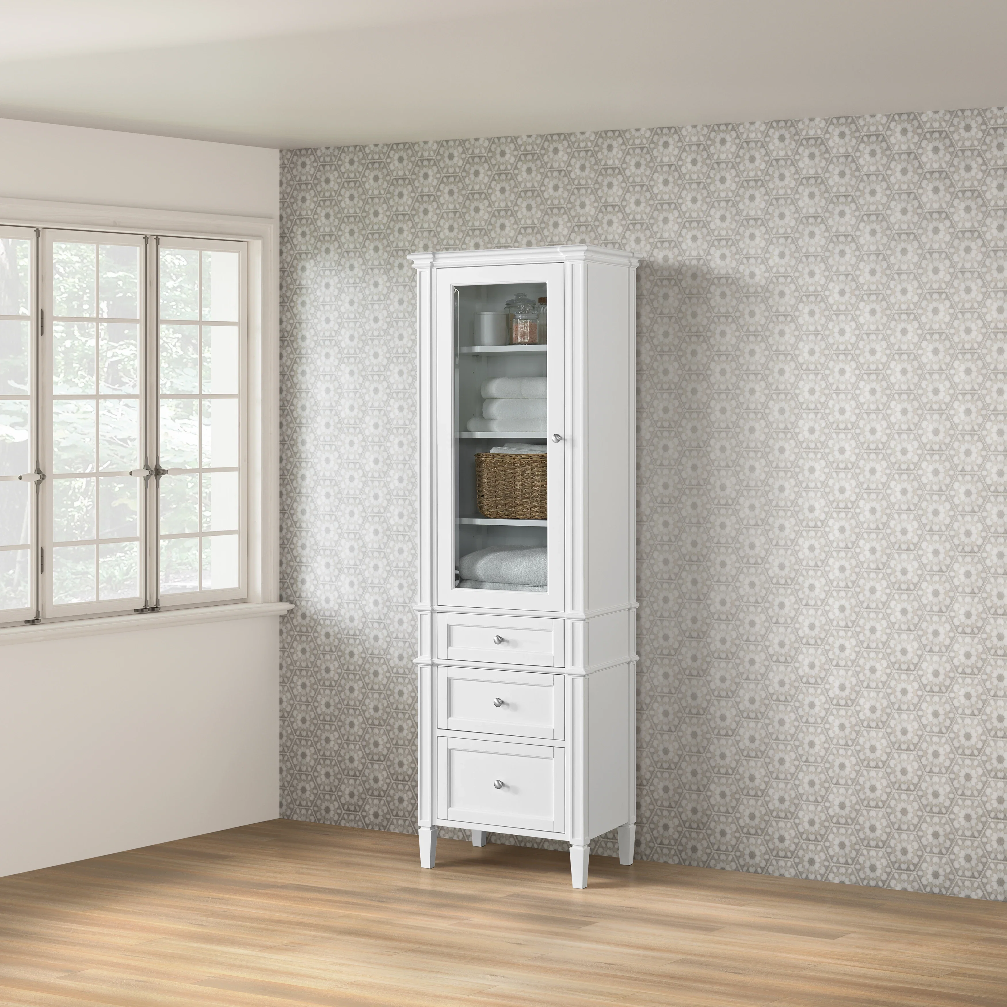 Brittany Linen Cabinet, Bright White