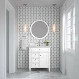 Brittany 30" Single Vanity, Bright White, w/ 3 CM Lime Delight Silestone Top