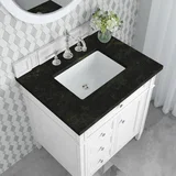 Brittany 30" Single Vanity in Bright White, w/ 3 CM Phantome Eclos Top