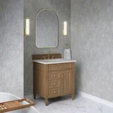 Brittany 30" Single Vanity, Pecan w/ 3 CM Lime Delight Silestone Top