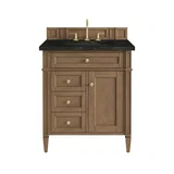 Brittany 30" Single Vanity, Pecan w/ 3 CM Phantome Eclos Top