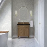 Brittany 30" Single Vanity, Pecan w/ 3 CM Phantome Eclos Top