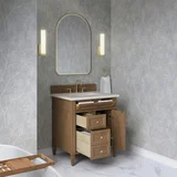 Brittany 30" Single Vanity, Pecan w/ 3 CM Siberian Silestone Top