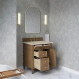 Brittany 30" Single Vanity, Pecan w/ 3 CM Tajnar Eclos Top