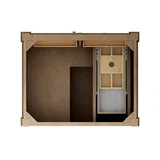 Brittany 30" Single Vanity, Pecan w/ 3 CM White Zeus Silestone Top