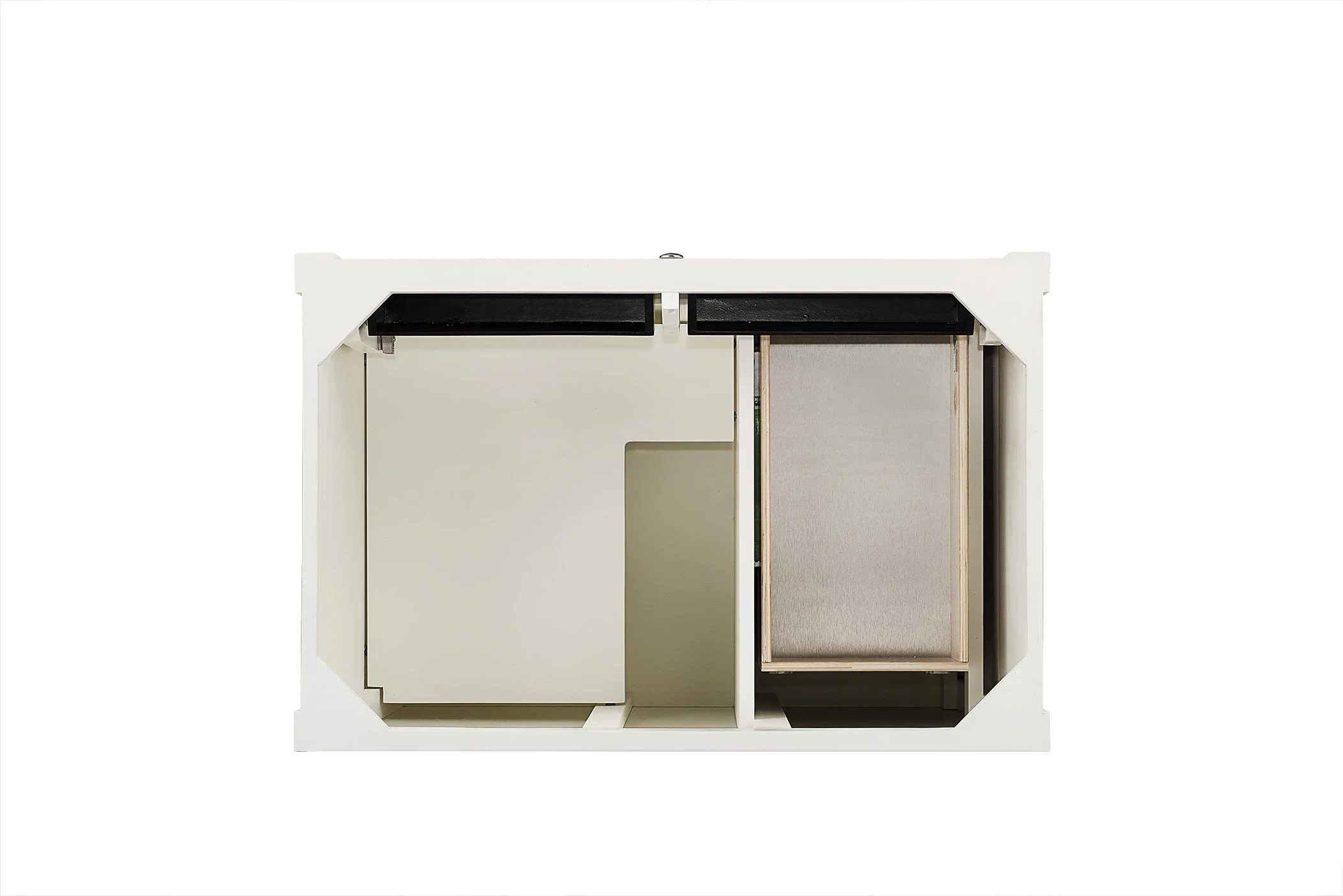 Brittany 36" Single Vanity, Bright White w/ 3 CM Carrara Marble Top
