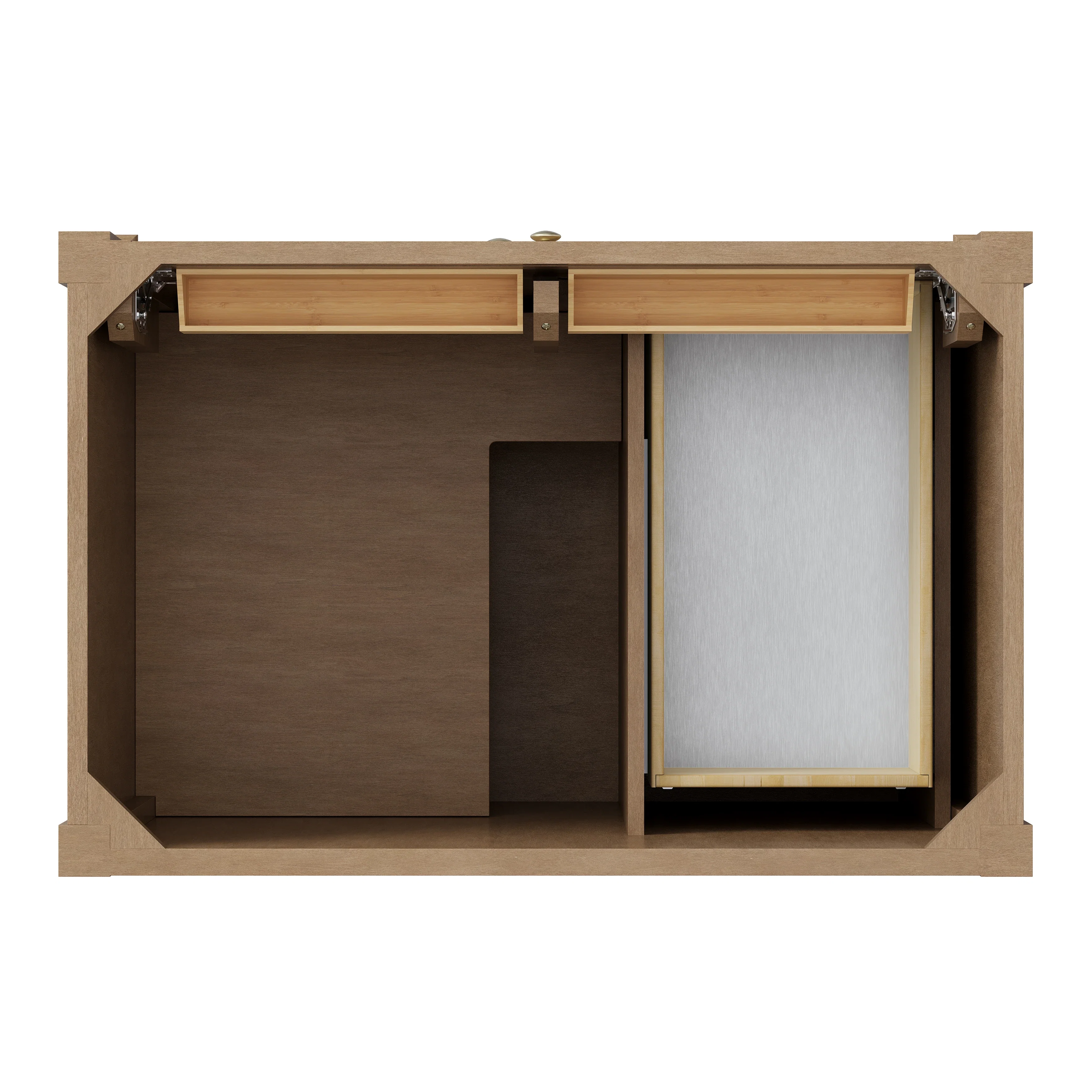 Brittany 36" Single Vanity, Pecan w/ 3 CM Phantome Eclos Top