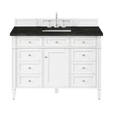 Brittany 48" Single Vanity in Bright White, w/ 3 CM Phantome Eclos Top