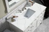 Brittany 48" Single Vanity, Bright White w/ 3 CM Ethereal Noctis Silestone Top w/FreePower Wireless Charger