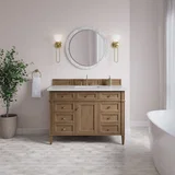 Brittany 48" Single Vanity, Pecan w/ 3 CM Ethereal Noctis Silestone Top