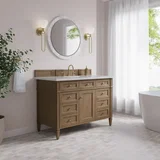 Brittany 48" Single Vanity, Pecan w/ 3 CM Ethereal Noctis Silestone Top