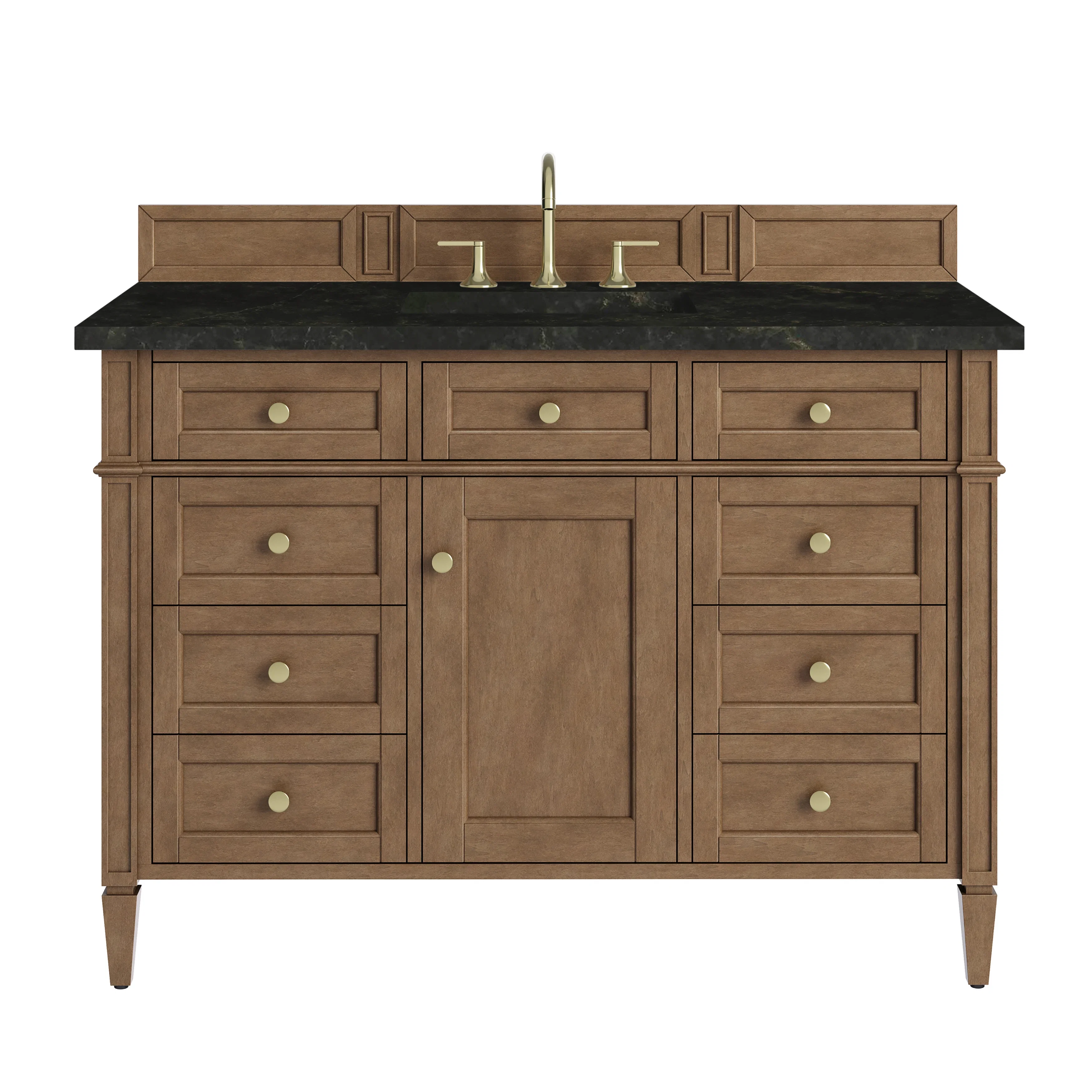 Brittany 48" Single Vanity, Pecan w/ 3 CM Phantome Eclos Top