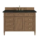 Brittany 48" Single Vanity, Pecan w/ 3 CM Phantome Eclos Top