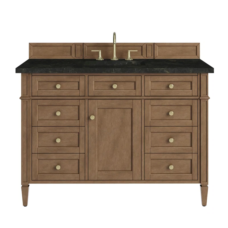 Brittany 48" Single Vanity, Pecan w/ 3 CM Phantome Eclos Top