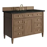 Brittany 48" Single Vanity, Pecan w/ 3 CM Phantome Eclos Top