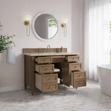 Brittany 48" Single Vanity, Pecan w/ 3 CM Tajnar Eclos Top