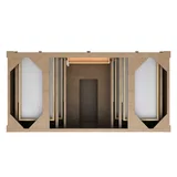 Brittany 48" Single Vanity, Pecan w/ 3 CM Siberian Silestone Top w/FreePower Wireless Charger