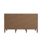 Brittany 60" Double Vanity, Pecan w/ 3 CM Ethereal Noctis Silestone Top