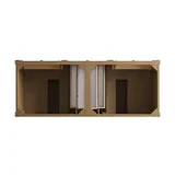 Brittany 60" Double Vanity, Pecan w/ 3 CM Parisien Bleu Silestone Top