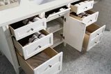 Brittany 60" Single Vanity, Bright White w/ 3 CM Lime Delight Silestone Top