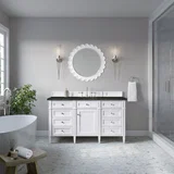 Brittany 60" Single Vanity in Bright White, w/ 3 CM Phantome Eclos Top