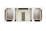 Brittany 60" Single Vanity in Bright White, w/ 3 CM Siberian Silestone Top w/FreePower Wireless Charger