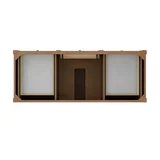 Brittany 60" Single Vanity, Pecan w/ 3 CM Parisien Bleu Silestone Top