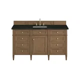 Brittany 60" Single Vanity, Pecan w/ 3 CM Phantome Eclos Top