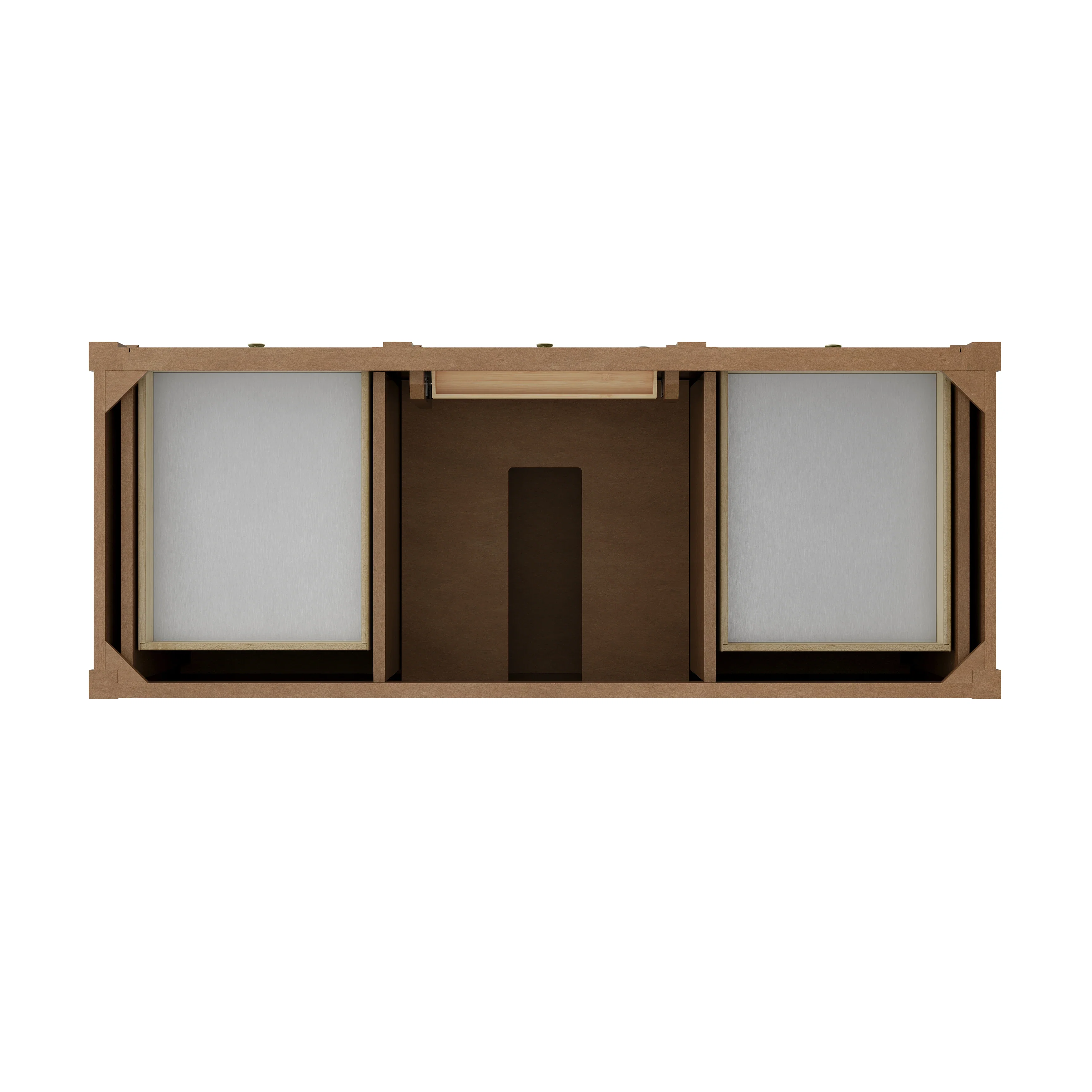 Brittany 60" Single Vanity, Pecan w/ 3 CM Phantome Eclos Top