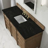 Brittany 60" Single Vanity, Pecan w/ 3 CM Phantome Eclos Top