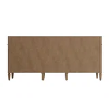 Brittany 72" Double Vanity, Pecan w/ 3 CM Victorian Silver Silestone Top w/FreePower Wireless Charger