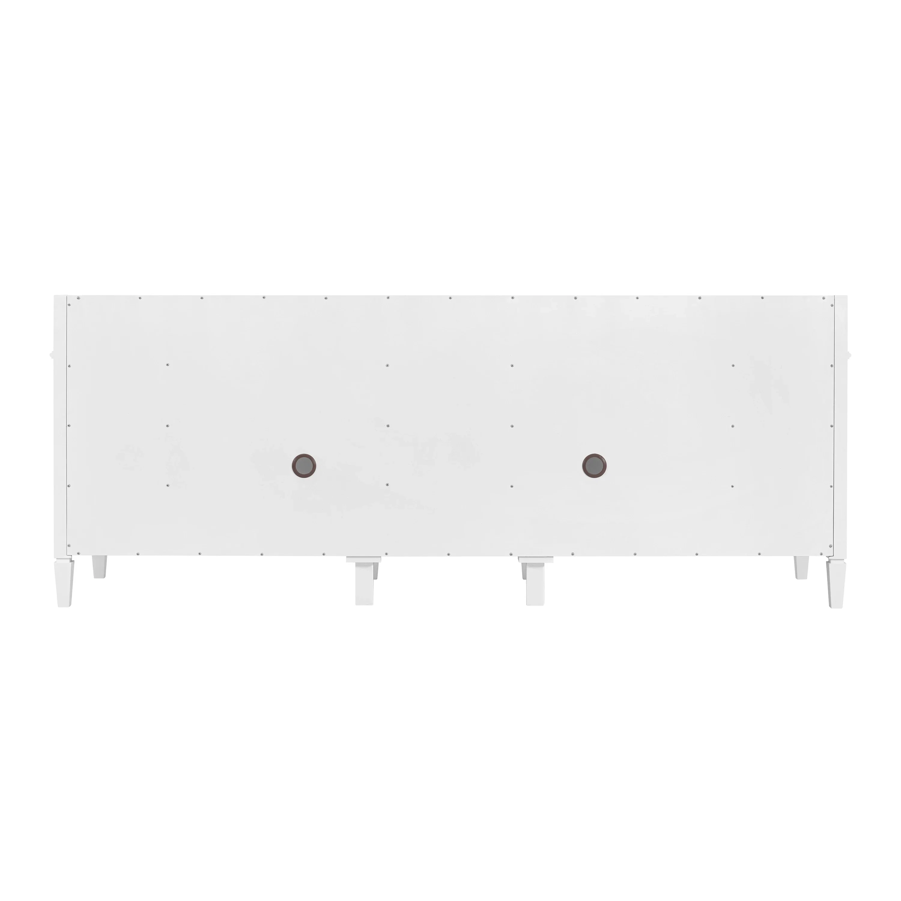 Brittany 84" Double Vanity, Bright White w/ 3 CM Eternal Jasmine Pearl Top